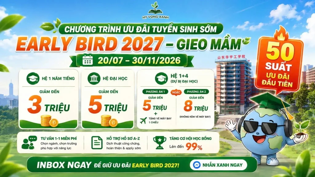 Early bird 2027 hy vong xanh